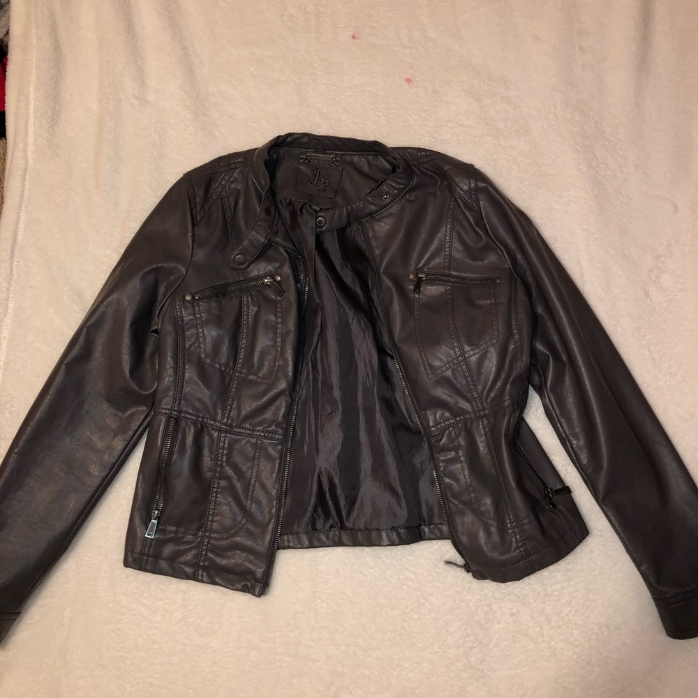 Grey Leather Jacket